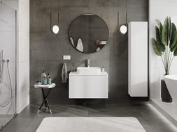 Mexen Rivel meuble de salle de bain sous-lavabo 80 cm, 1 tiroir, rainuré, blanc mat - 91A20-08047-1-BF01