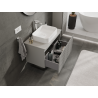 Mexen Rivel bathroom cabinet under sink 80 cm, 1 drawer, grooved, grey matte - 91A20-08047-1-BF62