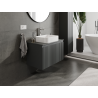 Mexen Rivel bathroom cabinet under sink 80 cm, 1 drawer, grooved, matte graphite - 91A20-08047-1-BF66