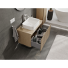 Mexen Rivel 80 cm bathroom cabinet, 1 drawer, grooved, oak - 91A20-08047-1-BF81
