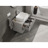 Mexen Rivel mobiletto da bagno sottolavabo 80 cm, 2 cassetti, scanalato, grigio opaco - 91A20-08047-2-BFF62