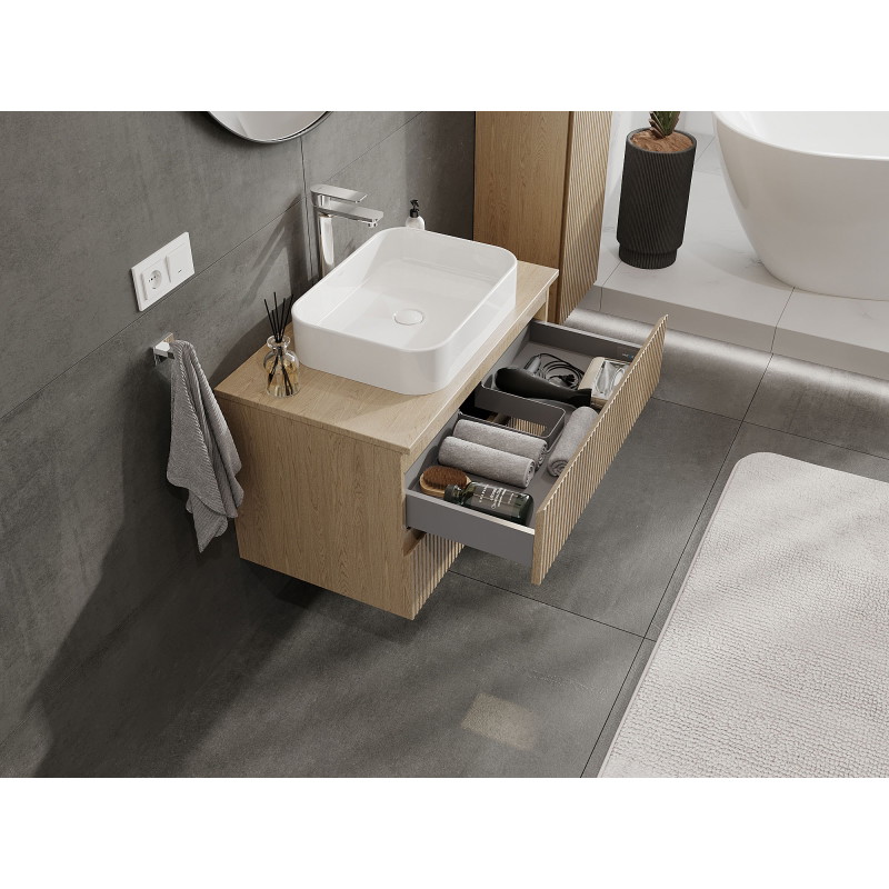Mexen Rivel vannitoa kapp valamualune, 80 cm, 2 sahtlit, soonteta, tamm - 91A20-08047-2-BFF81