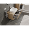 Mexen Rivel mueble de baño bajo lavabo de 80 cm, 2 cajones, ranurado, roble - 91A20-08047-2-BFF81