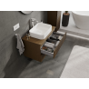Mexen Rivel 80 cm Bathroom Cabinet, 2 Drawers, Fluted, Walnut - 91A20-08047-2-BFF86