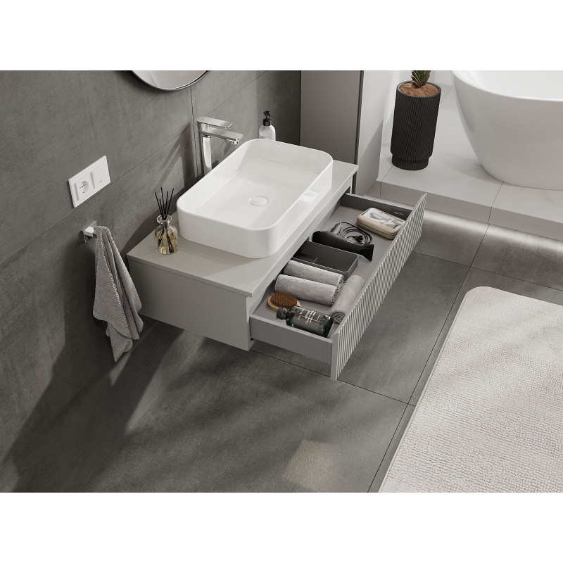 Mexen Rivel vannitoa kapp valamu alla 90 cm, 1 saht, sooniline, hall matt - 91A20-09023-1-BF62