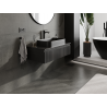 Mexen Rivel bathroom cabinet for a washbasin 90 cm, 1 drawer, grooved, black matt - 91A20-09023-1-BF71