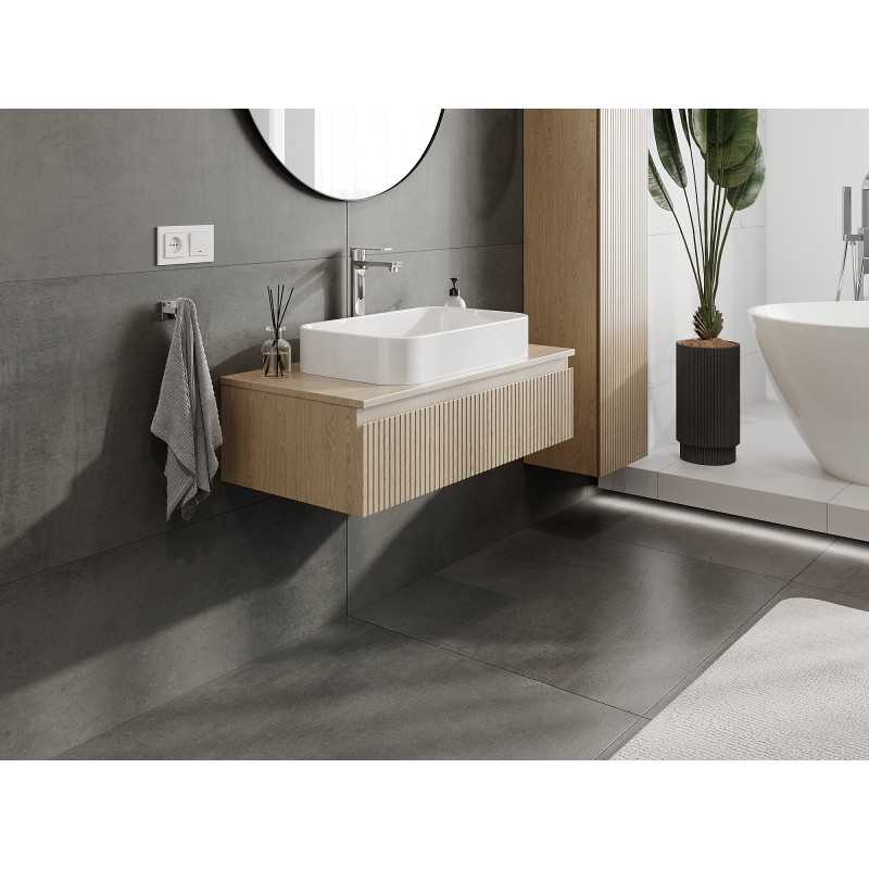 Mexen Rivel vannitoakapp valamualune 90 cm, 1 sahtel, soonikkoes, tamm - 91A20-09023-1-BF81