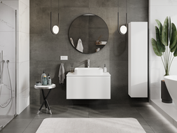 Mexen Rivel armário de casa de banho sob o lavatório 90 cm, 1 gaveta, com ranhuras, branco mate - 91A20-09047-1-BF01