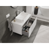 Mexen Rivel bathroom cabinet for washbasin 90 cm, 1 drawer, fluted, white matte - 91A20-09047-1-BF01