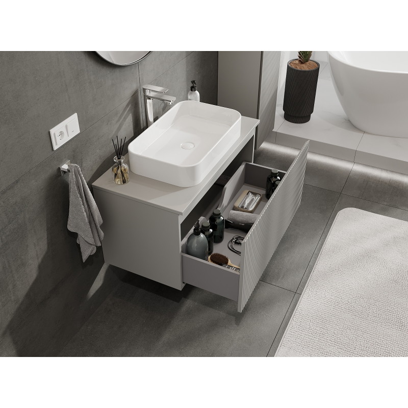 Mexen Rivel vannitoa kapp kraanikausi alla 90 cm, 1 sahtel, sooniline, hall matt - 91A20-09047-1-BF62