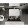 Mexen Rivel meuble de salle de bains sous-lavabo 90 cm, 1 tiroir, rainuré, gris mat - 91A20-09047-1-BF66