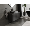 Mexen Rivel bathroom cabinet under sink 90 cm, 1 drawer, grooved, black matt - 91A20-09047-1-BF71