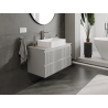 Mexen Rivel bathroom cabinet 90 cm, 2 drawers, fluted, matte grey - 91A20-09047-2-BFF62