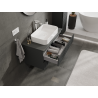 Mexen Rivel armário de casa de banho para lavatório 90 cm, 2 gavetas, canelado, grafite mate - 91A20-09047-2-BFF66
