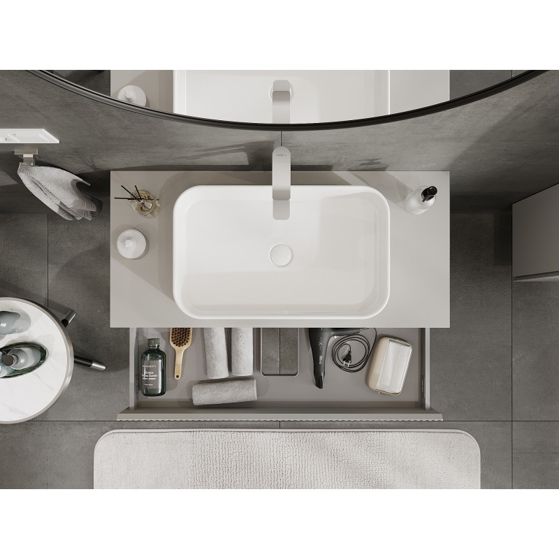 Mexen Rivel vannitoa valamu alune kapp 100 cm, 1 sahtel, sooneline, hall matt - 91A20-10023-1-BF62
