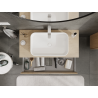 Mexen Rivel bathroom cabinet for under sink 100 cm, 1 drawer, grooved, oak - 91A20-10023-1-BF81