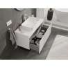 Mexen Rivel bathroom cabinet under washbasin 100 cm, 1 drawer, fluted, matte white - 91A20-10047-1-BF01