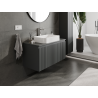 Mexen Rivel bathroom cabinet under sink 100 cm, 1 drawer, fluted, matte graphite - 91A20-10047-1-BF66