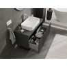 Mexen Rivel bathroom cabinet under sink 100 cm, 1 drawer, fluted, matte graphite - 91A20-10047-1-BF66