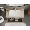 Mexen Rivel bathroom cabinet under-sink 100 cm, 1 drawer, grooved, oak - 91A20-10047-1-BF81