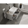Mexen Rivel armoire de salle de bain sous lavabo 100 cm, 2 tiroirs, rainurée, gris mat - 91A20-10047-2-BFF62