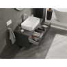 Mexen Rivel 100 cm bathroom cabinet for under sink, 2 drawers, grooved, matt graphite - 91A20-10047-2-BFF66