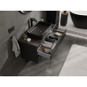 Mexen Rivel meuble de salle de bain sous vasque 100 cm, 2 tiroirs, rainuré, noir mat - 91A20-10047-2-BFF71