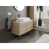 Mexen Rivel bathroom cabinet for sink 100 cm, 2 drawers, fluted, oak - 91A20-10047-2-BFF81