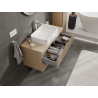Mexen Rivel armoire de salle de bains sous vasque 100 cm, 2 tiroirs, rainurée, chêne - 91A20-10047-2-BFF81
