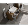 Mexen Rivel mueble de baño para lavabo 100 cm, 2 cajones, ranurado, nogal - 91A20-10047-2-BFF86