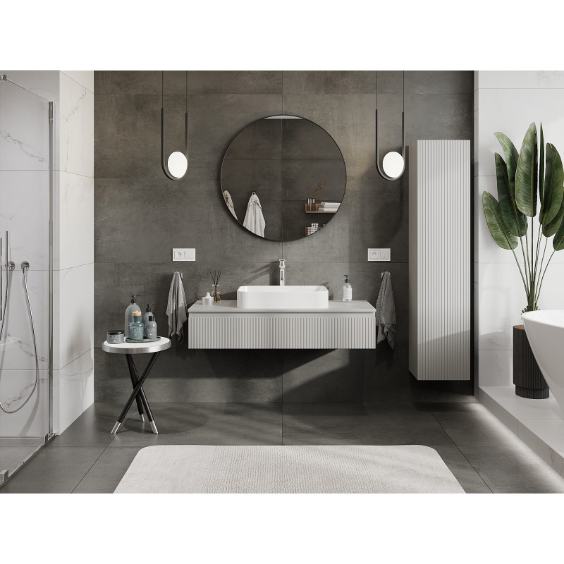 Mexen Rivel vannitoa valamualune kapp 120 cm, 1 sahtel, sooneline, hall matt - 91A20-12023-1-BF62