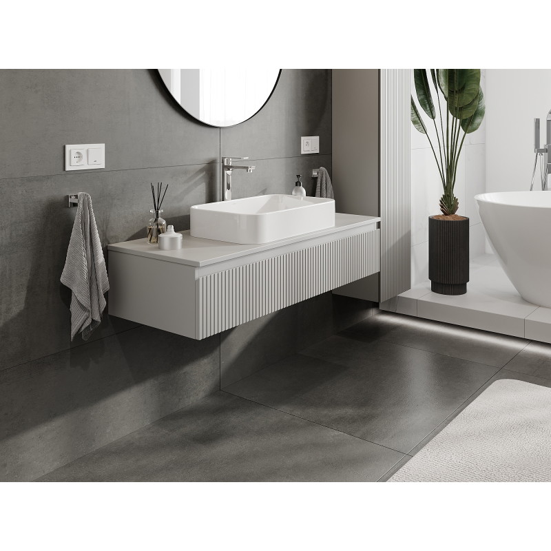 Mexen Rivel vannitoa valamualune kapp 120 cm, 1 sahtel, sooneline, hall matt - 91A20-12023-1-BF62