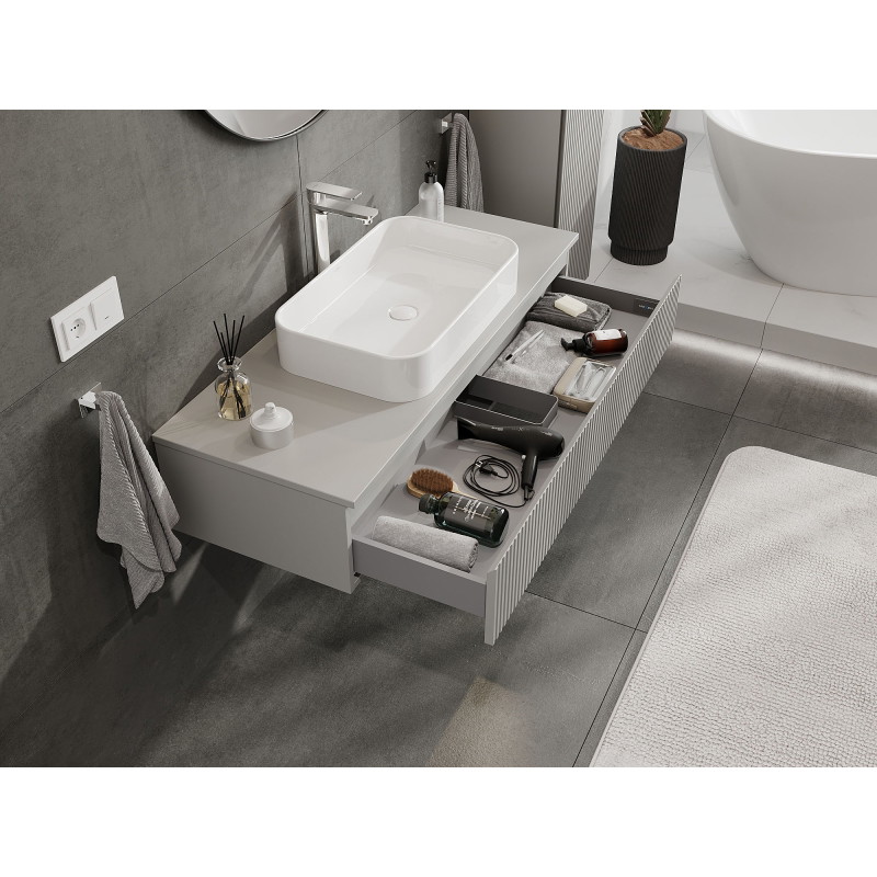 Mexen Rivel vannitoa valamualune kapp 120 cm, 1 sahtel, sooneline, hall matt - 91A20-12023-1-BF62