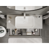 Mexen Rivel bathroom cabinet under sink 120 cm, 1 drawer, fluted, matte grey - 91A20-12023-1-BF62