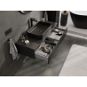 Mexen Rivel 120 cm Bathroom Vanity Unit, 1 Drawer, Fluted, Black Matte - 91A20-12023-1-BF71