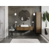 Mexen Rivel bathroom cabinet 120 cm, 1 drawer, grooved, walnut - 91A20-12023-1-BF86