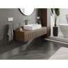 Mexen Rivel bathroom cabinet 120 cm, 1 drawer, grooved, walnut - 91A20-12023-1-BF86