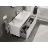 Mexen Rivel mobiletto da bagno sottolavabo 120 cm, 1 cassetto, scanalato, bianco opaco - 91A20-12047-1-BF01