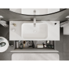 Mexen Rivel 120 cm Bathroom Cabinet, 1 Drawer, Fluted, White Matte - 91A20-12047-1-BF01