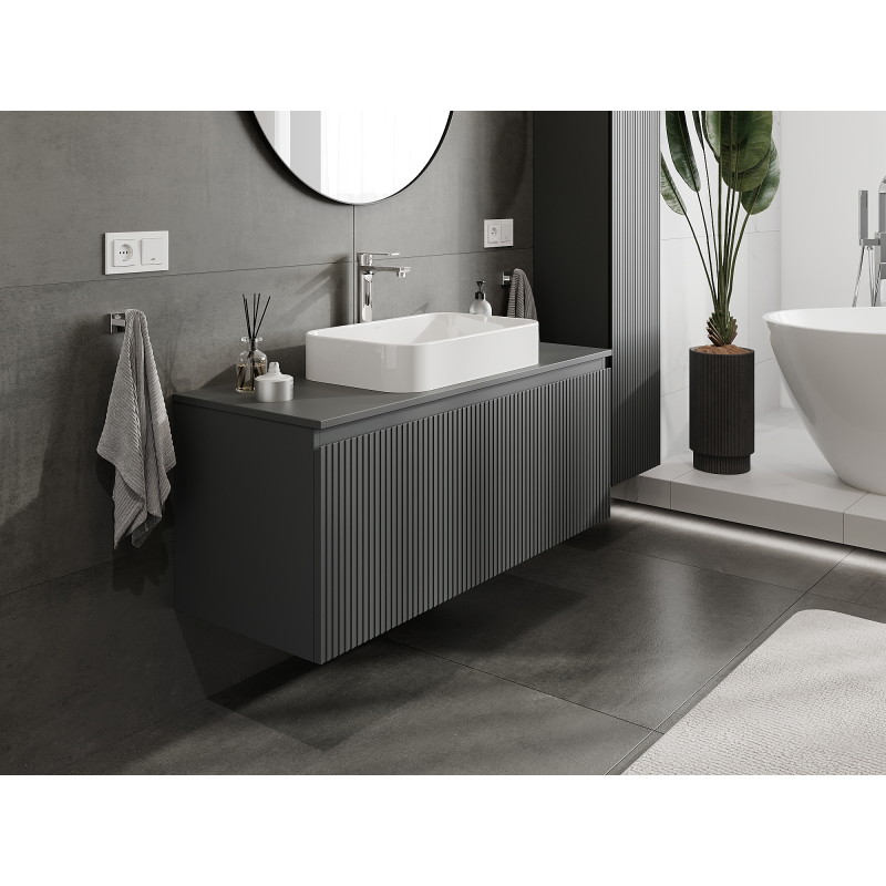 Mexen Rivel vannitoa valamukapp 120 cm, 1 sahtel, sooniline, matt grafiit - 91A20-12047-1-BF66