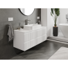 Mexen Rivel bathroom cabinet for washbasin 120 cm, 2 drawers, grooved, white matte - 91A20-12047-2-BFF01