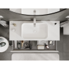 Mexen Rivel bathroom cabinet for washbasin 120 cm, 2 drawers, grooved, white matte - 91A20-12047-2-BFF01