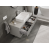 Mexen Rivel 120 cm bathroom cabinet with sink, 2 drawers, grooved, grey matte - 91A20-12047-2-BFF62