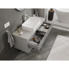Mexen Rivel meuble de salle de bains sous lavabo 120 cm, 2 tiroirs, rainuré, gris mat - 91A20-12047-2-BFF62