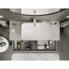 Mexen Rivel 120 cm bathroom cabinet with sink, 2 drawers, grooved, grey matte - 91A20-12047-2-BFF62