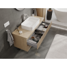 Mexen Rivel meuble de salle de bain sous lavabo 120 cm, 2 tiroirs, rainuré, chêne - 91A20-12047-2-BFF81