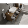 Mexen Rivel armadietto da bagno sotto-lavabo 120 cm, 2 cassetti, scanalato, noce - 91A20-12047-2-BFF86