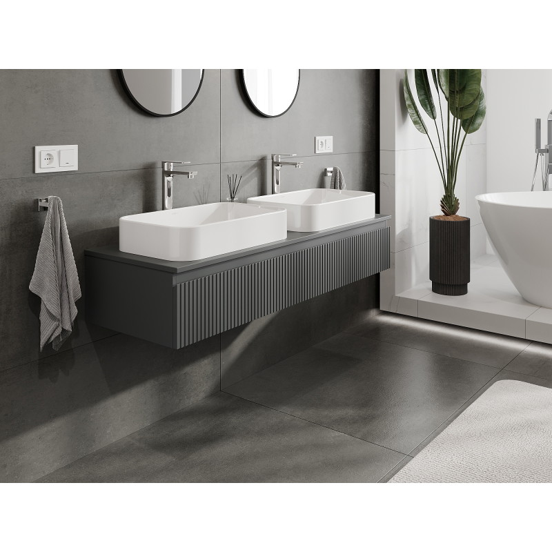 Mexen Rivel vannitoakapp kraanikausi all 140 cm, 1 sahtel, sooneline, grafiit matt - 91A20-14023-1-BF66
