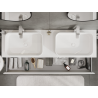 Mexen Rivel mueble de baño bajo lavabo 160 cm, 1 cajón, ranurado, blanco mate - 91A20-16023-1-BF01