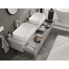 Mexen Rivel mobile da bagno sottolavabo 160 cm, 1 cassetto, scanalato, grigio opaco - 91A20-16023-1-BF62